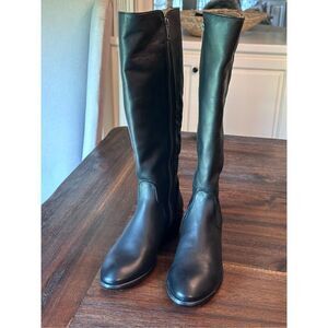 Frye leather Carson Piping tall ladies black boot